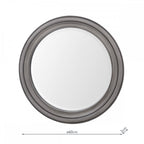 Tate Round Mirror In Distressed Grey Finish 60 cm LA3756496-Q