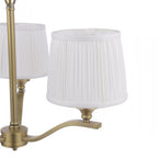 Hemsley Ceiling Pendant Light In Matt Antique Brass Finish With Ivory Shades LA3756458-Q