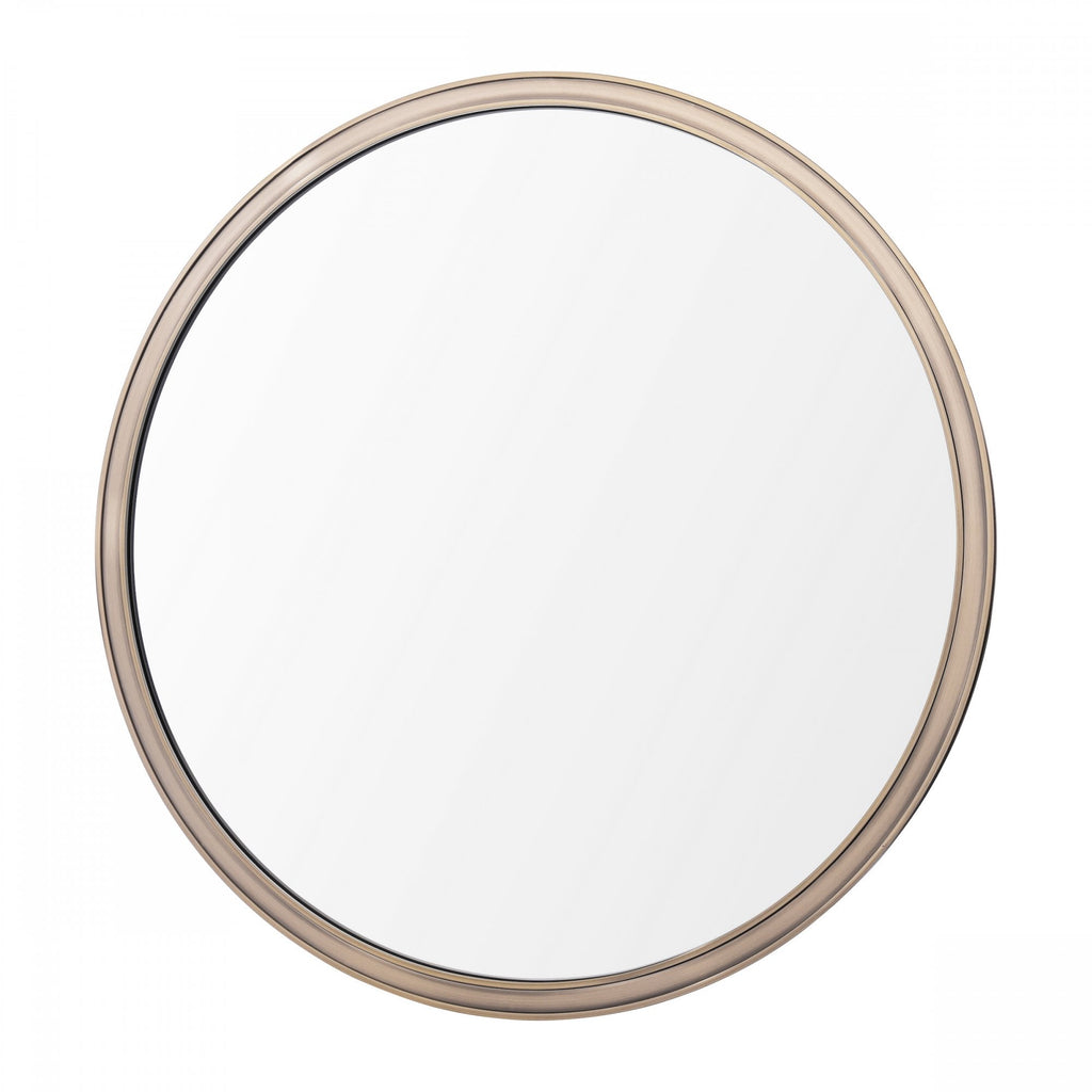 Harrington Round Mirror In Antique Brass Finish LA3756498-Q