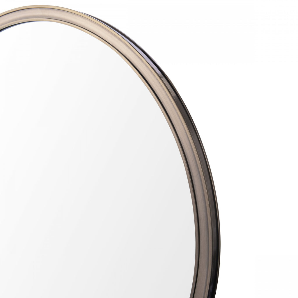 Harrington Round Mirror In Antique Brass Finish LA3756498-Q