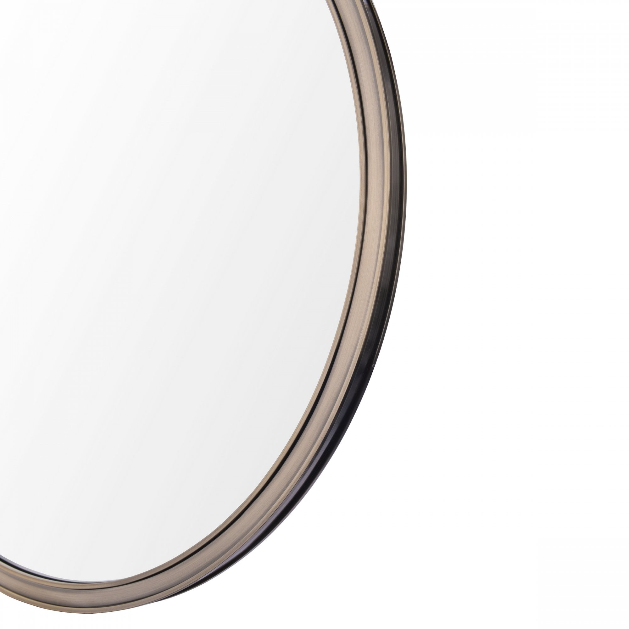 Harrington Round Mirror In Antique Brass Finish LA3756498-Q