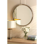 Harrington Round Mirror In Antique Brass Finish LA3756498-Q