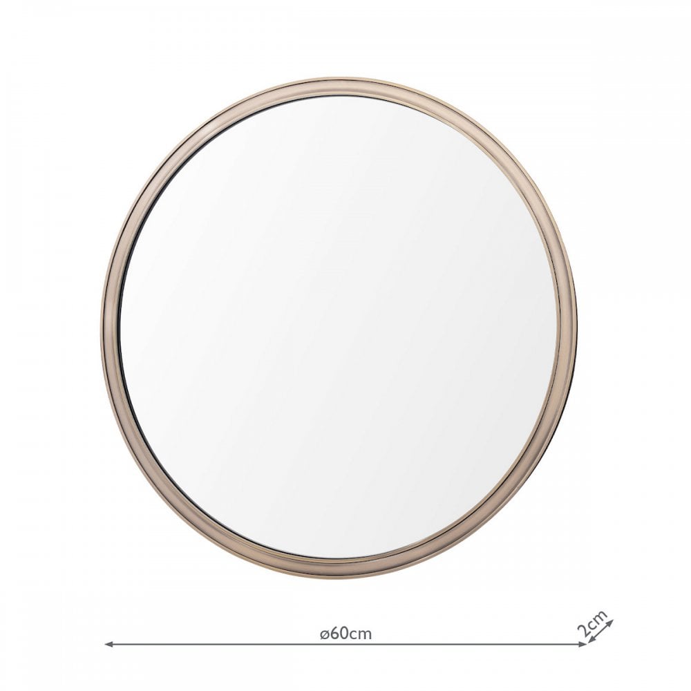 Harrington Round Mirror In Antique Brass Finish LA3756498-Q