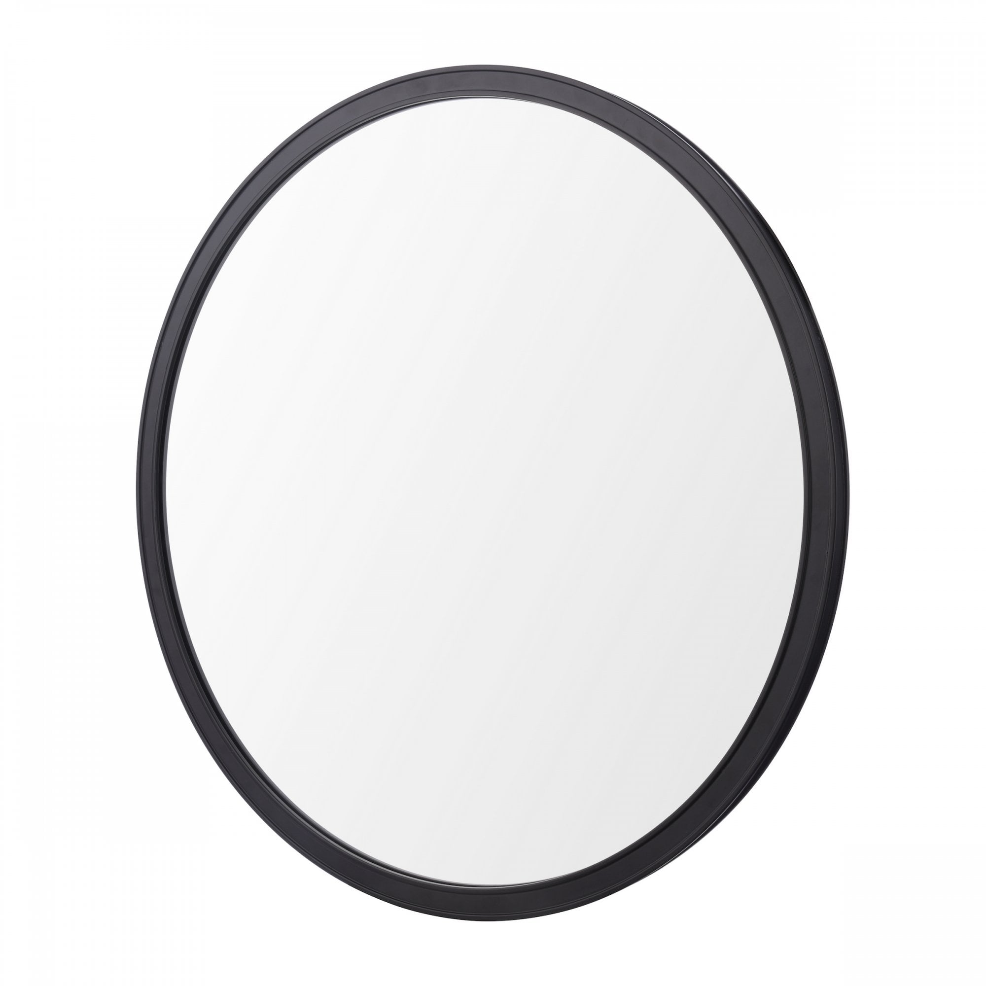 Harrington Round Mirror In Matt Black Finish LA3756497-Q