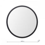 Harrington Round Mirror In Matt Black Finish LA3756497-Q