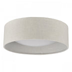 Laura Ashley Bacall 2 Light Flush Ceiling Light With Silver Linen Shade LA3756051-Q