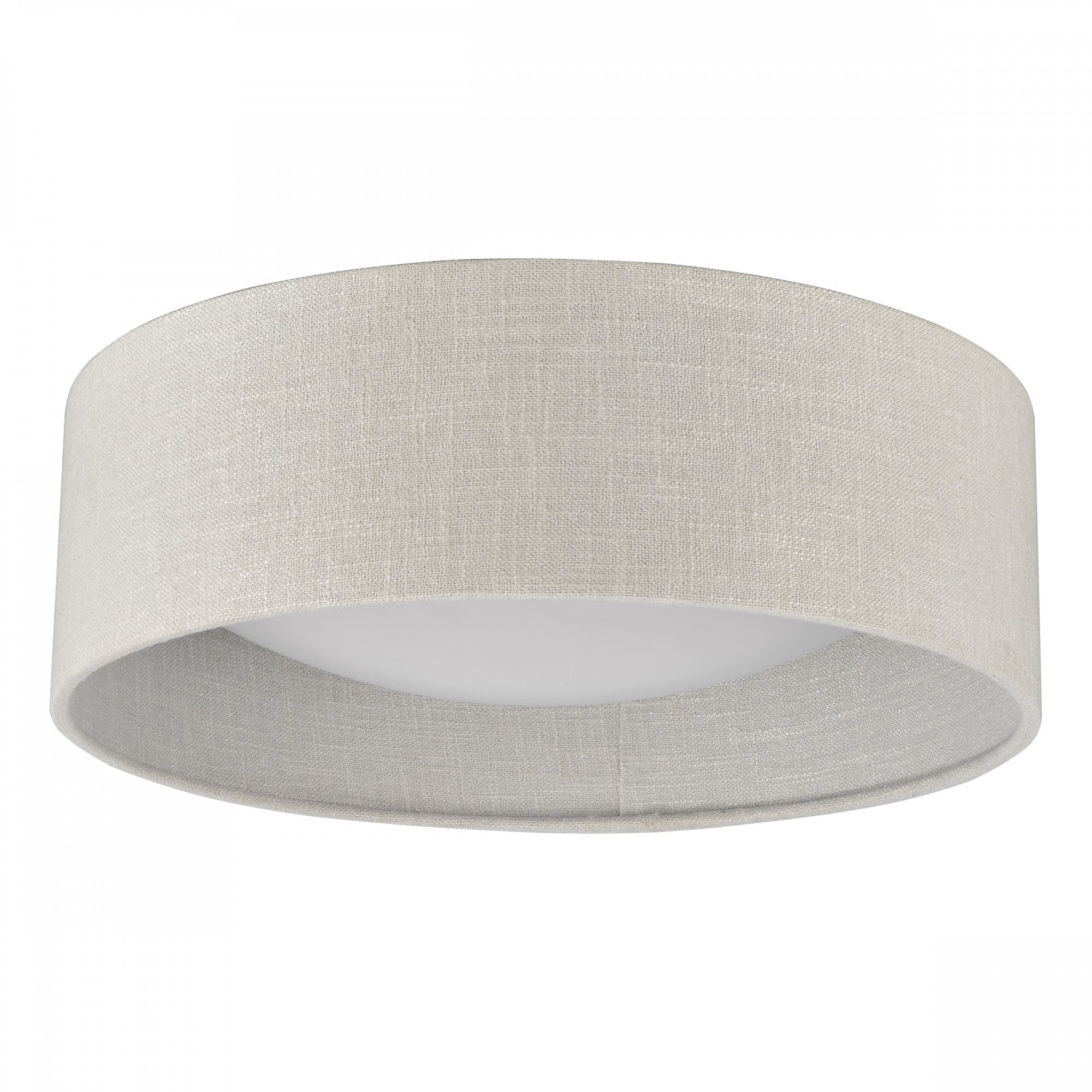Laura Ashley Bacall 2 Light Flush Ceiling Light With Silver Linen Shade LA3756051-Q
