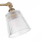 Callaghan 3 Light Semi Flush Ceiling Light In Matt Antique Brass With Ribbed Glass LA3756491-Q