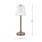 Callaghan Portable LED Table Lamp In Matt Antique Brass With Ribbed Glass LA3756514-Q