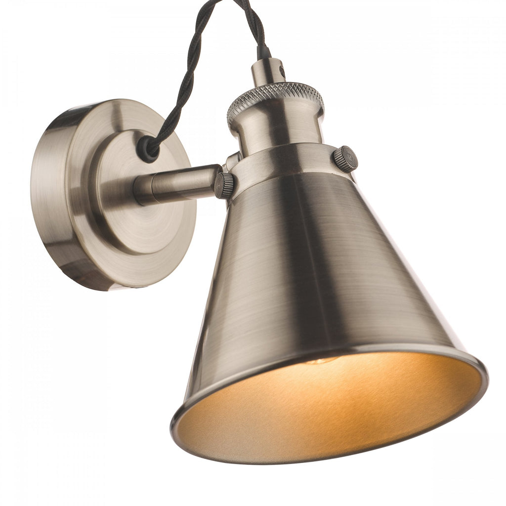 Rufus Single Wall Spotlight In Industrial Nickel Finish LA3756465-Q