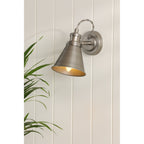 Rufus Single Wall Spotlight In Industrial Nickel Finish LA3756465-Q