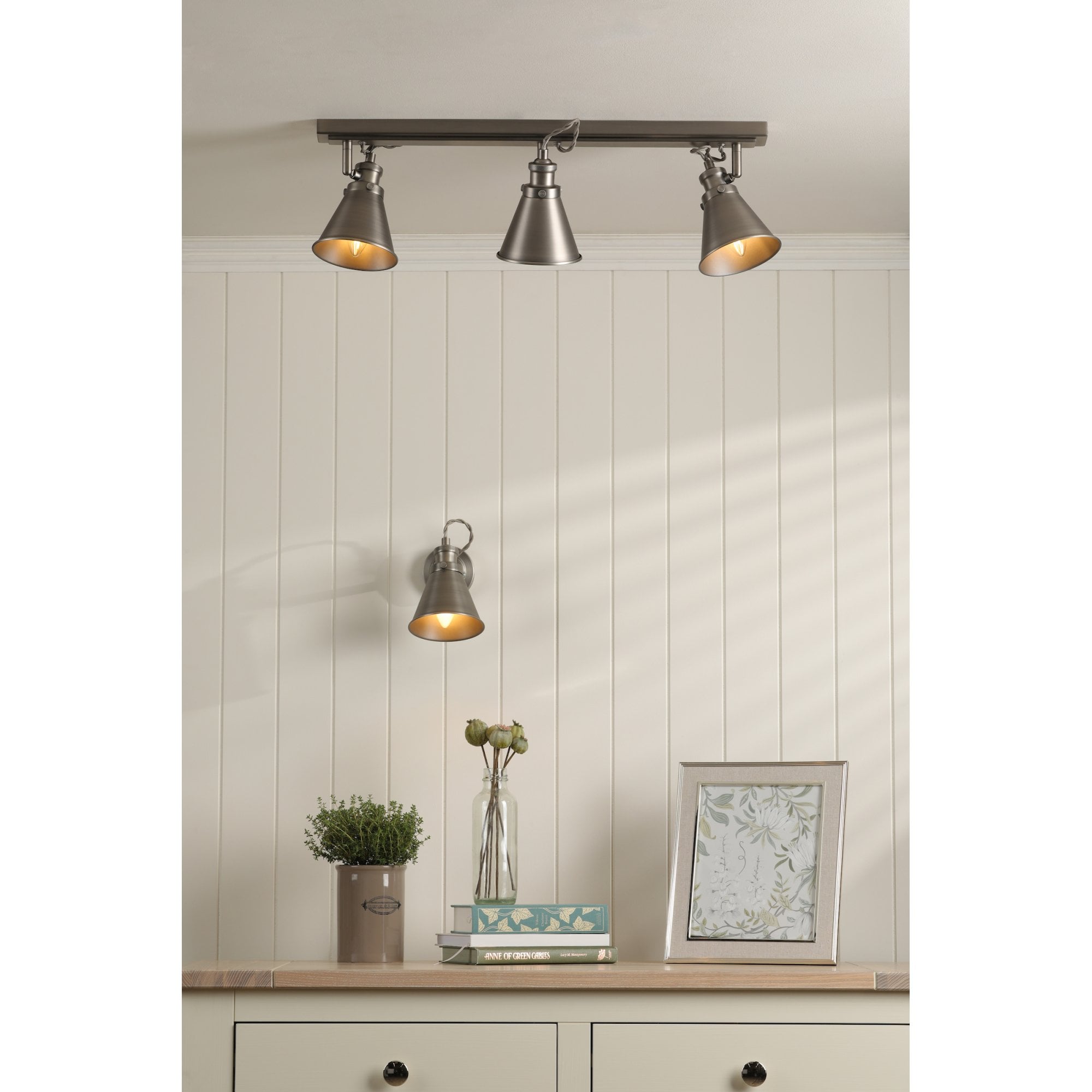 Rufus Single Wall Spotlight In Industrial Nickel Finish LA3756465-Q