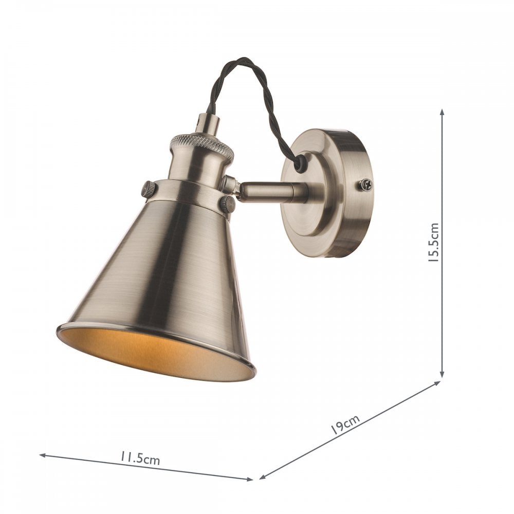 Rufus Single Wall Spotlight In Industrial Nickel Finish LA3756465-Q