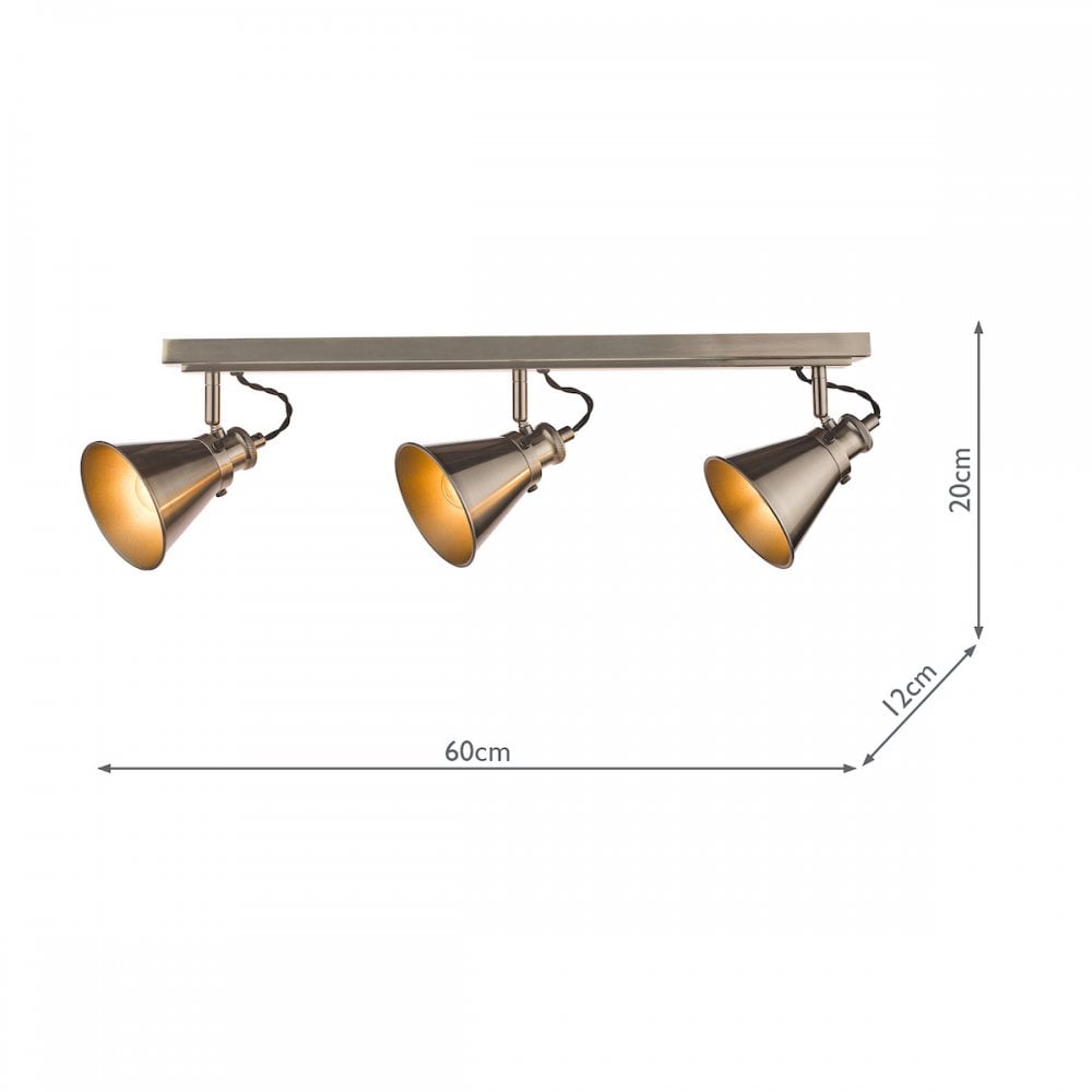 Rufus 3 Light Bar Ceiling Spotlight In Industrial Nickel Finish LA3756474-Q