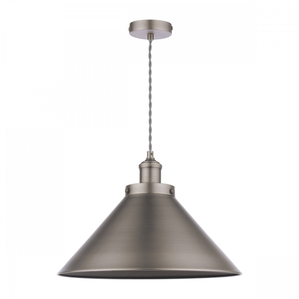 Rufus 1 Light Ceiling Pendant Light In Industrial Nickel Finish LA3756464-Q