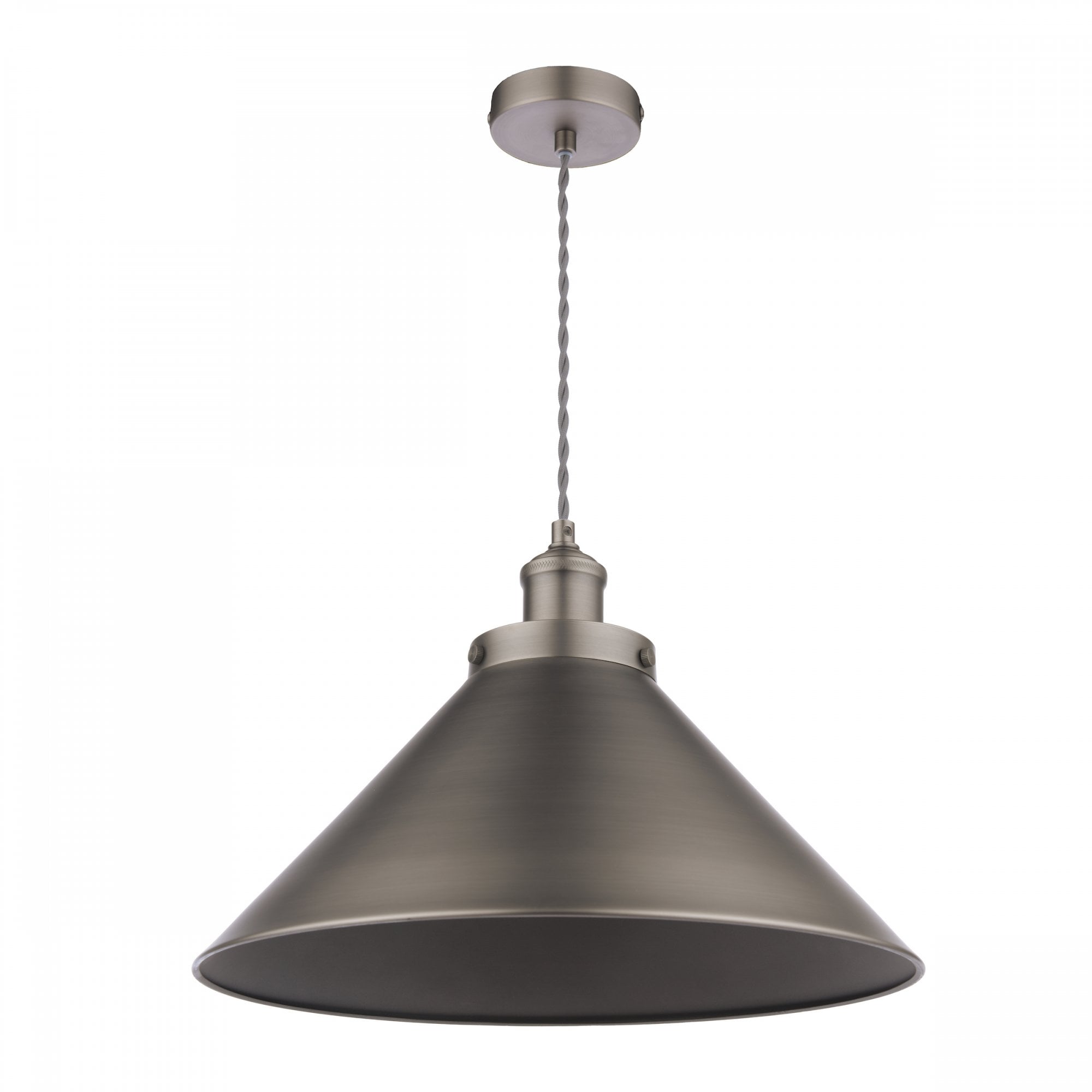 Rufus 1 Light Ceiling Pendant Light In Industrial Nickel Finish LA3756464-Q