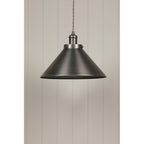 Rufus 1 Light Ceiling Pendant Light In Industrial Nickel Finish LA3756464-Q