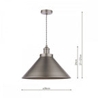 Rufus 1 Light Ceiling Pendant Light In Industrial Nickel Finish LA3756464-Q