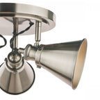 Rufus 3 Light Plate Ceiling Spotlight In Industrial Nickel Finish LA3756463-Q