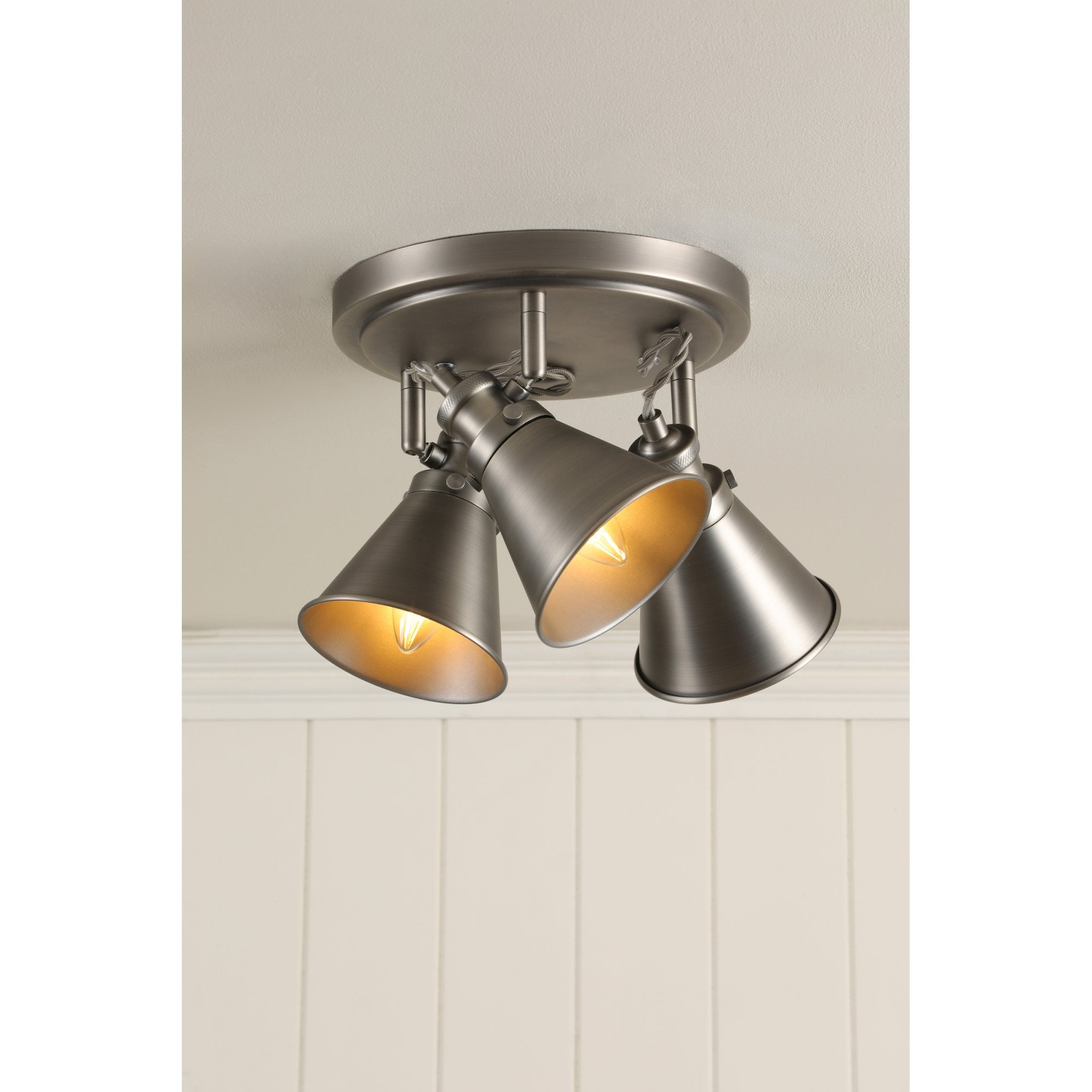 Rufus 3 Light Plate Ceiling Spotlight In Industrial Nickel Finish LA3756463-Q
