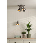 Rufus 3 Light Plate Ceiling Spotlight In Industrial Nickel Finish LA3756463-Q