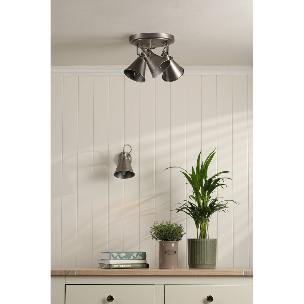 Rufus 3 Light Plate Ceiling Spotlight In Industrial Nickel Finish LA3756463-Q