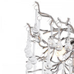 Willow 3 Light Semi Flush Ceiling Light In Satin Pewter With Crystal LA3756468-Q