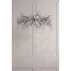 Willow 5 Light Ceiling Pendant Light In Satin Pewter With Crystal Droplets LA3756471-Q