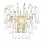 Willow Wall Light In Satin Champagne Finish With Crystal Droplets LA3756470-Q