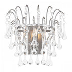 Willow Wall Light In Satin Pewter Finish With Crystal Droplets LA3756475-Q