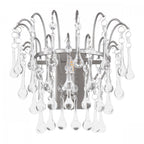 Willow Wall Light In Satin Pewter Finish With Crystal Droplets LA3756475-Q