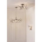 Willow Wall Light In Satin Pewter Finish With Crystal Droplets LA3756475-Q