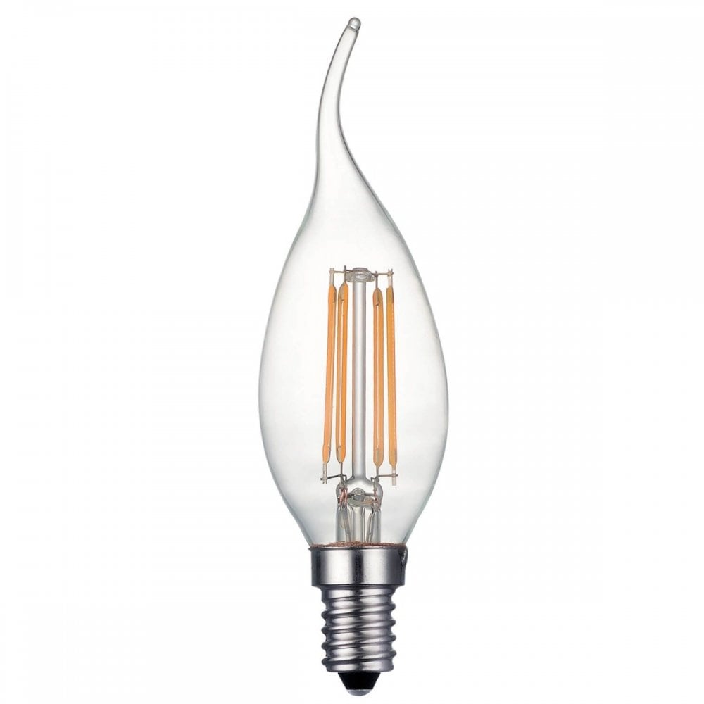 Small Edison Screw 4 watt LED Coup De Vent Candle Lamp Warm White 400 lumens 2700 K