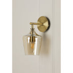 Ockley Wall Light In Antique Brass With Champagne Glass LA3756460-Q