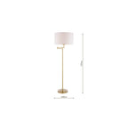 Marlowe Floor Lamp In Antique Brass Finish With Ivory Cotton Shade LA3756461-Q