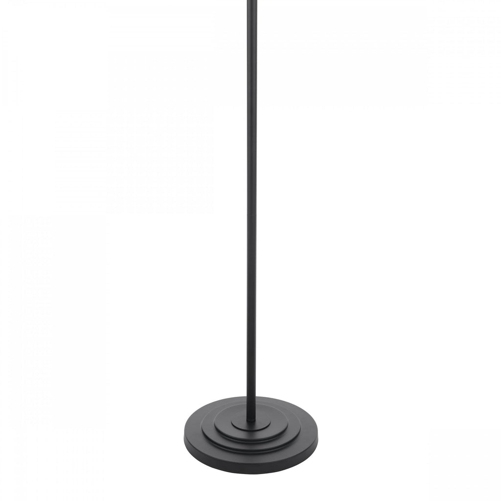 Marlowe Floor Lamp In Matt Black Finish With Natural Linen Shade LA3756462-Q