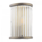 Sutton Single Wall Light In Matt Antique Finish And Ribbed Glass LA3756504-Q