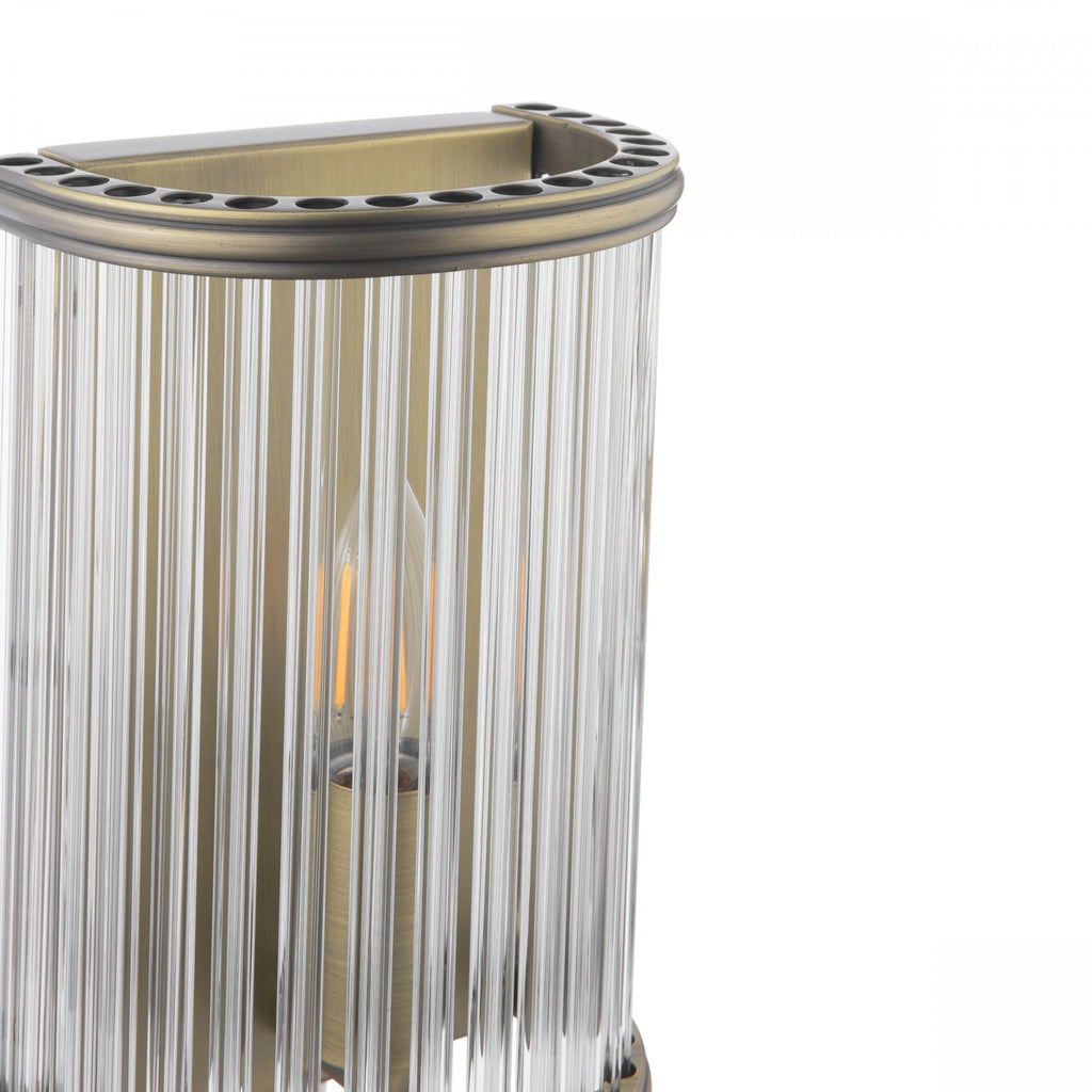 Sutton Single Wall Light In Matt Antique Finish And Ribbed Glass LA3756504-Q