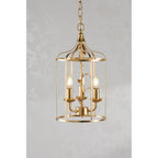 Halton 3 Light Ceiling Pendant Light In Distressed Gold Leaf LA3756509-Q