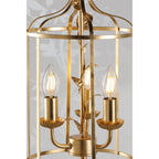 Halton 3 Light Ceiling Pendant Light In Distressed Gold Leaf LA3756509-Q