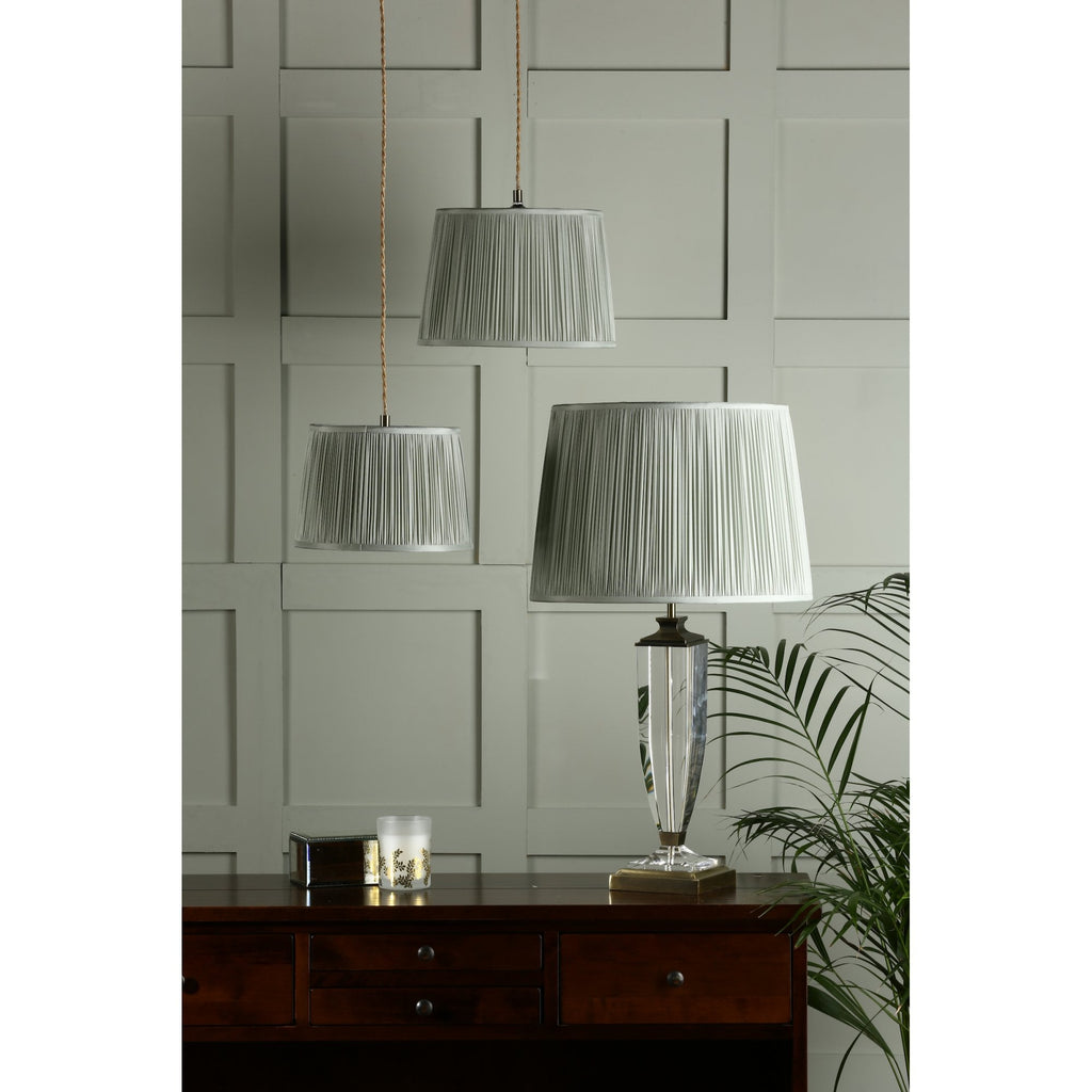 Hemsley Silk Shade In Sage Finish 40.5cm/16 inch LA3756088-Q