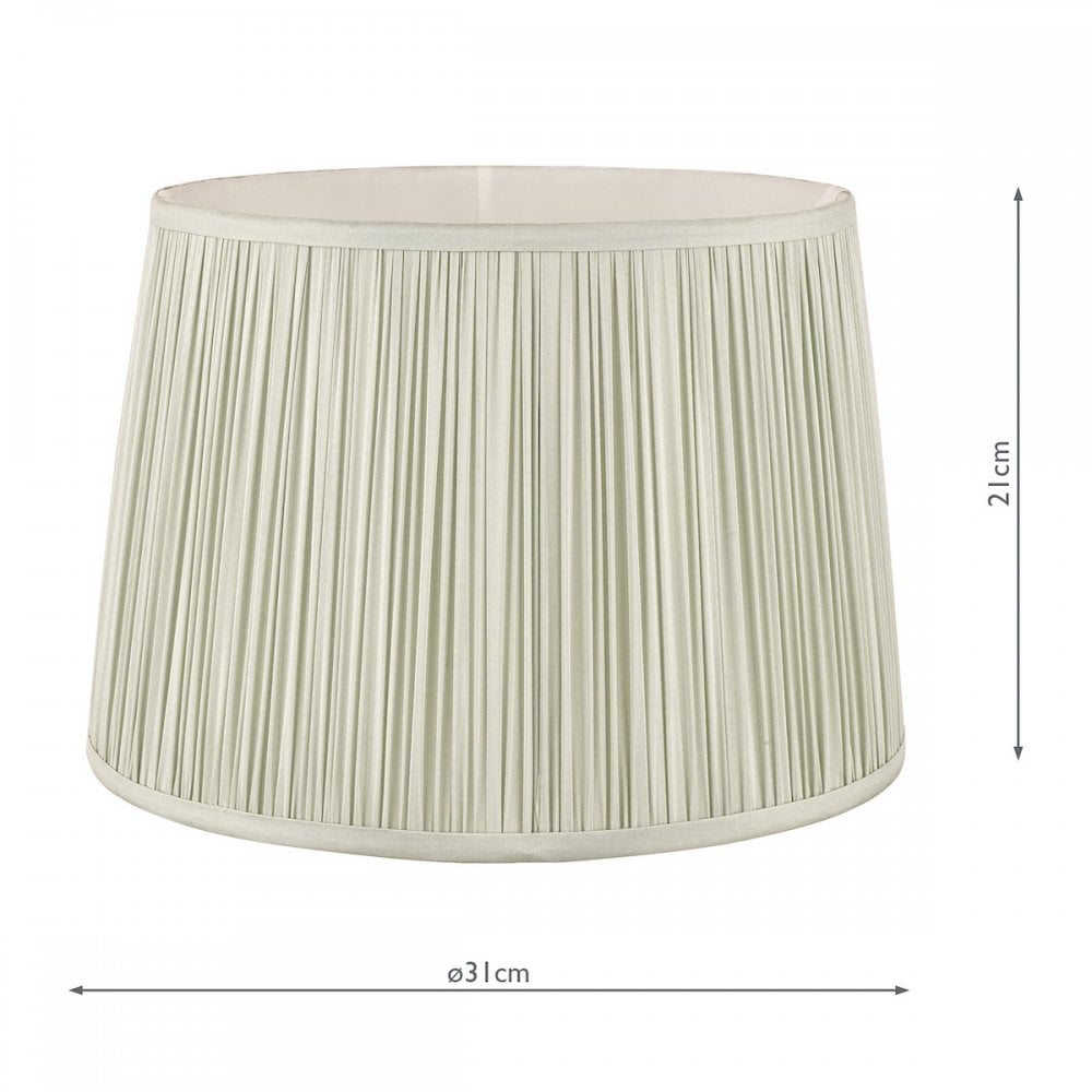 Hemsley Silk Shade In Sage Finish 30.5cm/12 inch LA3756089-Q