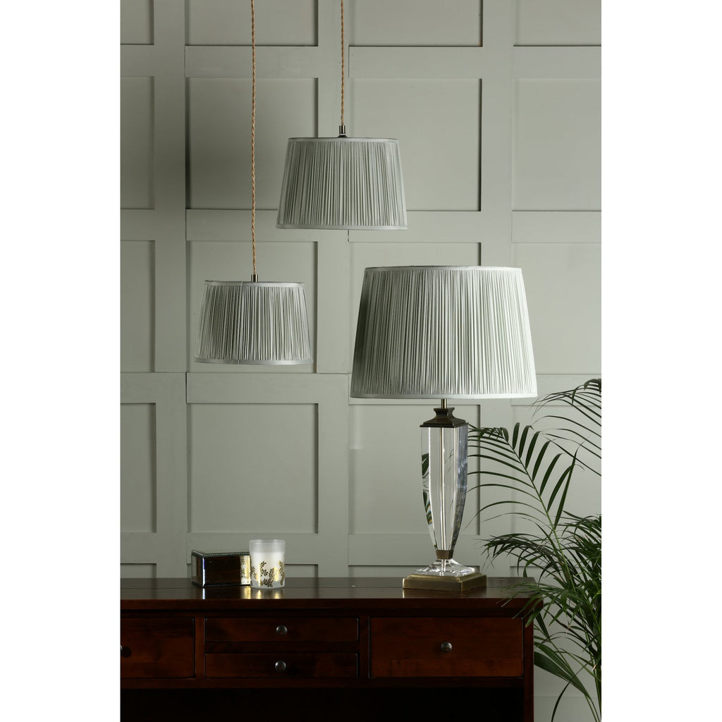Hemsley Silk Shade In Sage Finish 30.5cm/12 inch LA3756089-Q