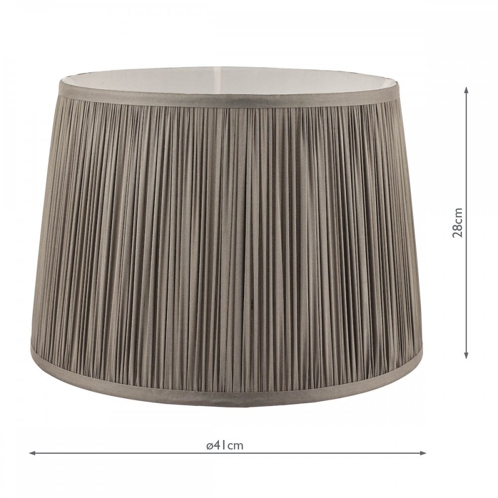 Hemsley Silk Shade In Grey Finish 40.5cm/16 inch LA3756104-Q