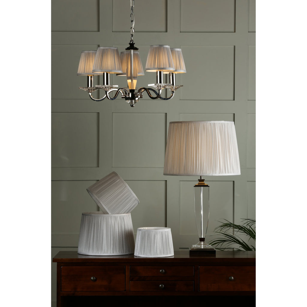 Hemsley Silk Shade In Silver Finish 14cm/5 inch LA3756100-Q