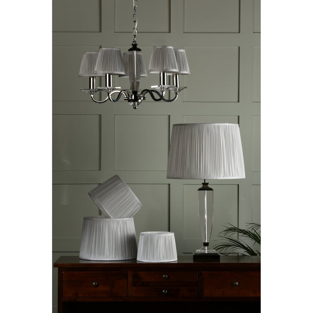 Hemsley Silk Shade In Silver Finish 14cm/5 inch LA3756100-Q