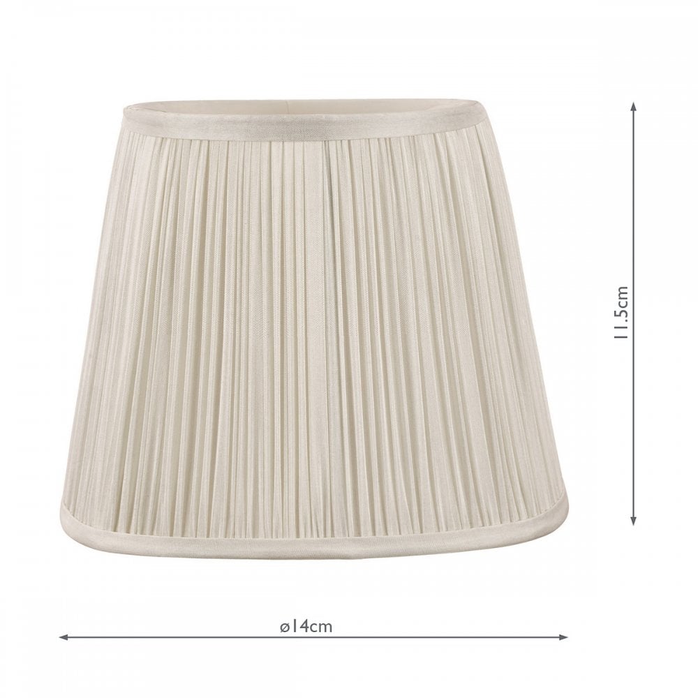 Hemsley Silk Candle Clip Shade In Cream Finish 14cm/5 inch LA3756103-Q
