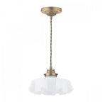 Banham Ceiling Pendant Light In Matt Antique Brass Finish With White Glass LA3756516-Q
