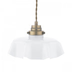 Banham Ceiling Pendant Light In Matt Antique Brass Finish With White Glass LA3756516-Q