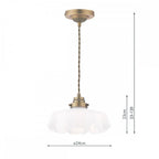 Banham Ceiling Pendant Light In Matt Antique Brass Finish With White Glass LA3756516-Q